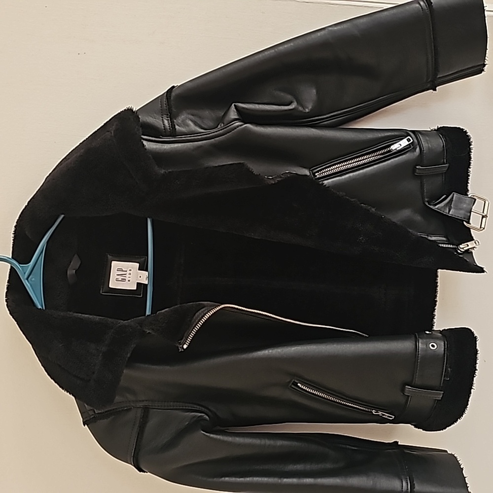 Gap faux leather jacket medium. Boy or girl